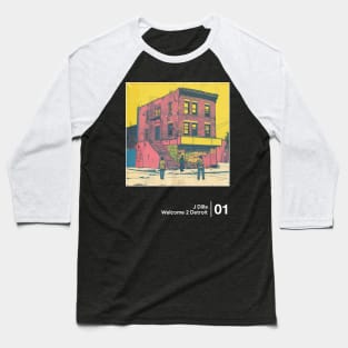 Welcome 2 Detroit - Minimalist Graphic Artwork Fan Design Baseball T-Shirt